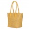 Чанта от естествена кожа с флорален принт Chloe, жълта