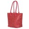 Чанта от естествена кожа с флорален принт Chloe, червена