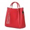 Дамска чанта от естествена кожа Fabiana, червена