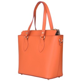 Дамска чанта от естествена кожа Luna, оранжева