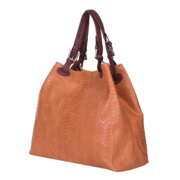 Дамска чанта от естествена кожа Natalie, оранжева