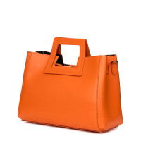 Дамска чанта от естествена кожа Armina, оранжева