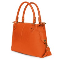 Дамска чанта от естествена кожа Francesca, оранжева