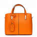 Чанта от естествена кожа Gianna, оранжева