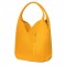 Чанта от естествена кожа Lorena, жълта