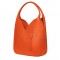 Чанта от естествена кожа Lorena, оранжева