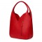 Чанта от естествена кожа Lorena, червена