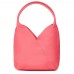 Чанта от естествена кожа Lorena, розова