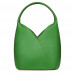 Чанта от естествена кожа Lorena, зелена