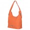 Чанта от естествена кожа Lucy, оранжева
