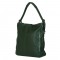 Дамска чанта от естествена кожа Mia, тъмнозелена