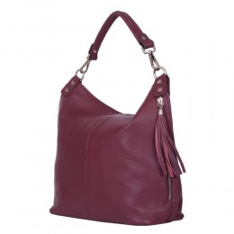 Дамска чанта от естествена кожа Sarah, лилава