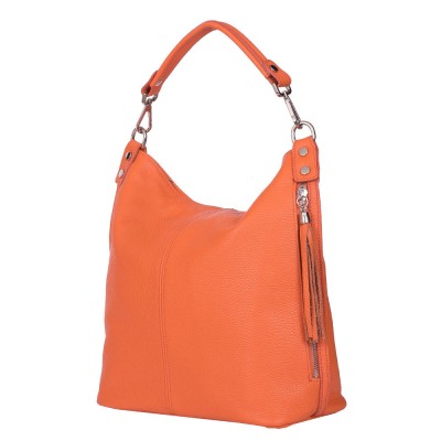 Дамска чанта от естествена кожа Sarah, оранжева
