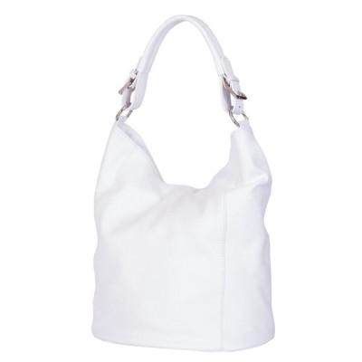 Дамска чанта от естествена кожа Silvia, бяла