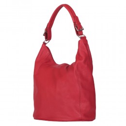 Дамска чанта от естествена кожа Silvia, червена