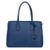 Дамска чанта от естествена кожа Valentina, синя