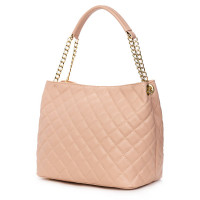 Дамска чанта от естествена кожа Paloma, розова