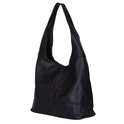 Дамска чанта от естествена кожа Aida, черна 
