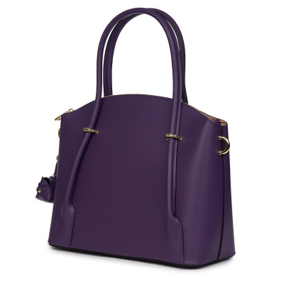 Дамска чанта от естествена кожа Gabriella, лилава