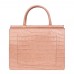 Чанта от естествена кожа Giulia, розова