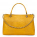 Дамска чанта от естествена кожа Ramona, жълта