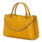 Дамска чанта от естествена кожа Ramona, жълта
