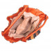 Дамска чанта от естествена кожа  Linda, оранжева дръжка