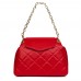 Дамска чанта от естествена кожа Evia, червена