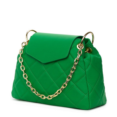 Дамска чанта от естествена кожа Evia, зелена