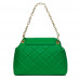 Дамска чанта от естествена кожа Evia, зелена