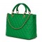 Ватирана кожена чанта Gisella, зелена