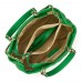 Ватирана кожена чанта Gisella, зелена