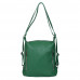 Чанта-раница 2-в-1 от естествена кожа Alessia, зелена