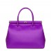 Чанта от естествена кожа Bianca , лилава