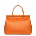 Чанта от естествена кожа Bianca , оранжева