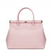 Чанта от естествена кожа Bianca, розова
