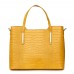 Дамска чанта от естествена кожа Carolina, жълта