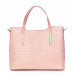 Дамска чанта от естествена кожа Carolina, розова
