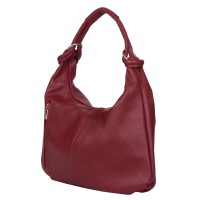 Дамска чанта от естествена кожа Caterina, червена
