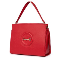 Дамска чанта от естествена кожа Delia, червена
