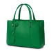 Дамска чанта от естествена кожа Electra, зелена