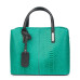 Чанта от естествена кожа Ella, зелена