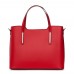 Дамска чанта от естествена кожа Ligia, червена