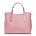 Дамска чанта от естествена кожа Ligia, розова