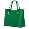 Дамска чанта от естествена кожа Ligia, зелена