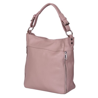 Дамска чанта от естествена кожа Lucia, розова
