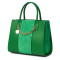 Чанта от естествена кожа Narcisa, зелена