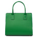 Чанта от естествена кожа Narcisa, зелена