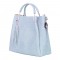 Дамска чанта от естествена кожа Olivia, светло синя