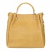 Дамска чанта от естествена кожа Olivia, жълта